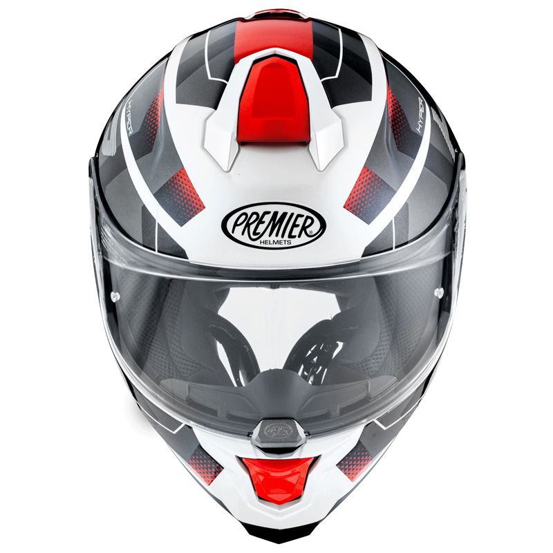 Fibra Casco Premier Hyper Hp 2 Rosso Bianco Grigio 4 Fibra Casco Premier Hyper Hp 2 Rosso Bianco Grigio - immagine 2