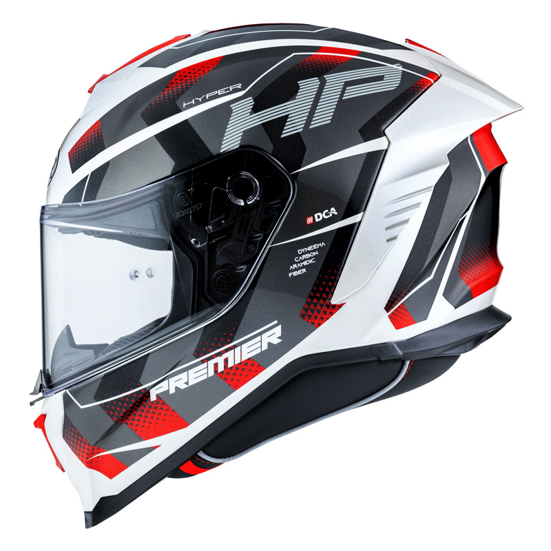 Fibra Casco Premier Hyper Hp 2 Rosso Bianco Grigio 6 Fibra Casco Premier Hyper Hp 2 Rosso Bianco Grigio - immagine 4