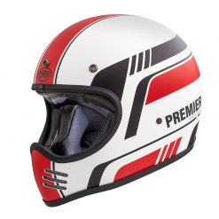 Fibra Casco Premier Mx Bl8 Bm Bianco Nero Rosso